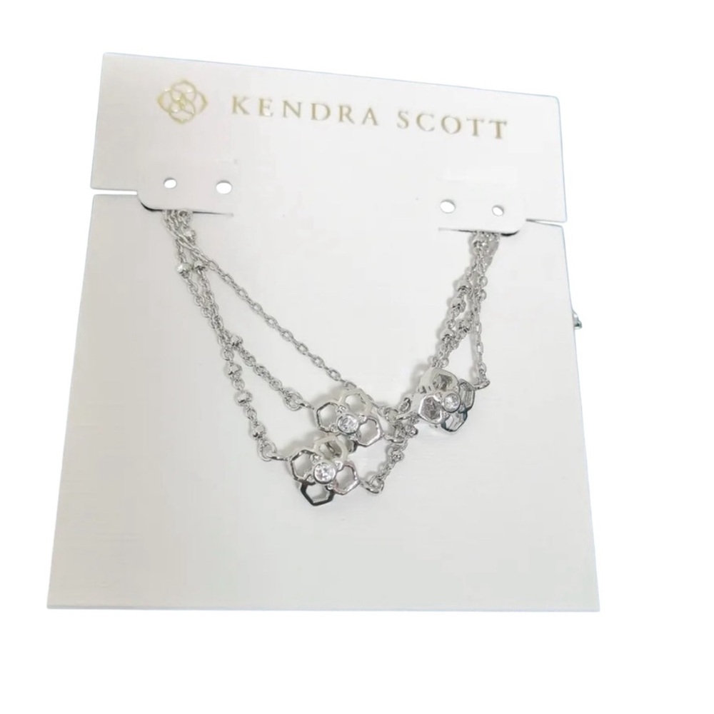 NEW KENDRA SCOTT Rue Multi Strand Bracelet In Silver - Picture 6 of 6